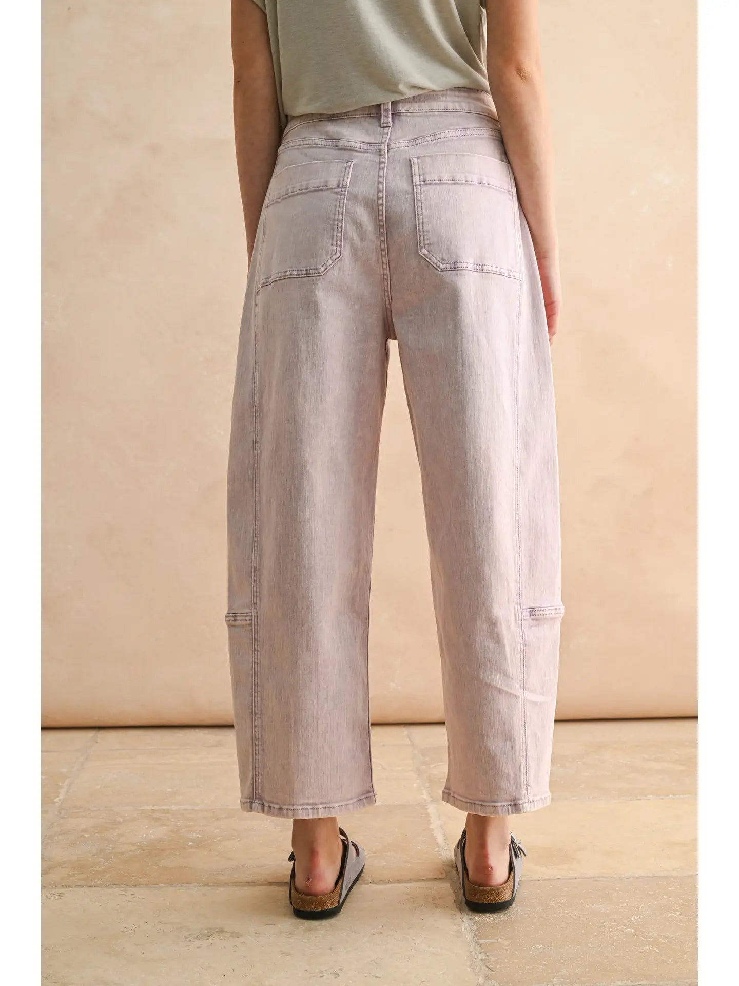 Pop Color Barrel Pants