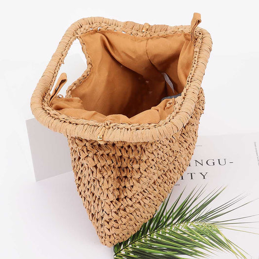 Handmade Faux Straw Clutch