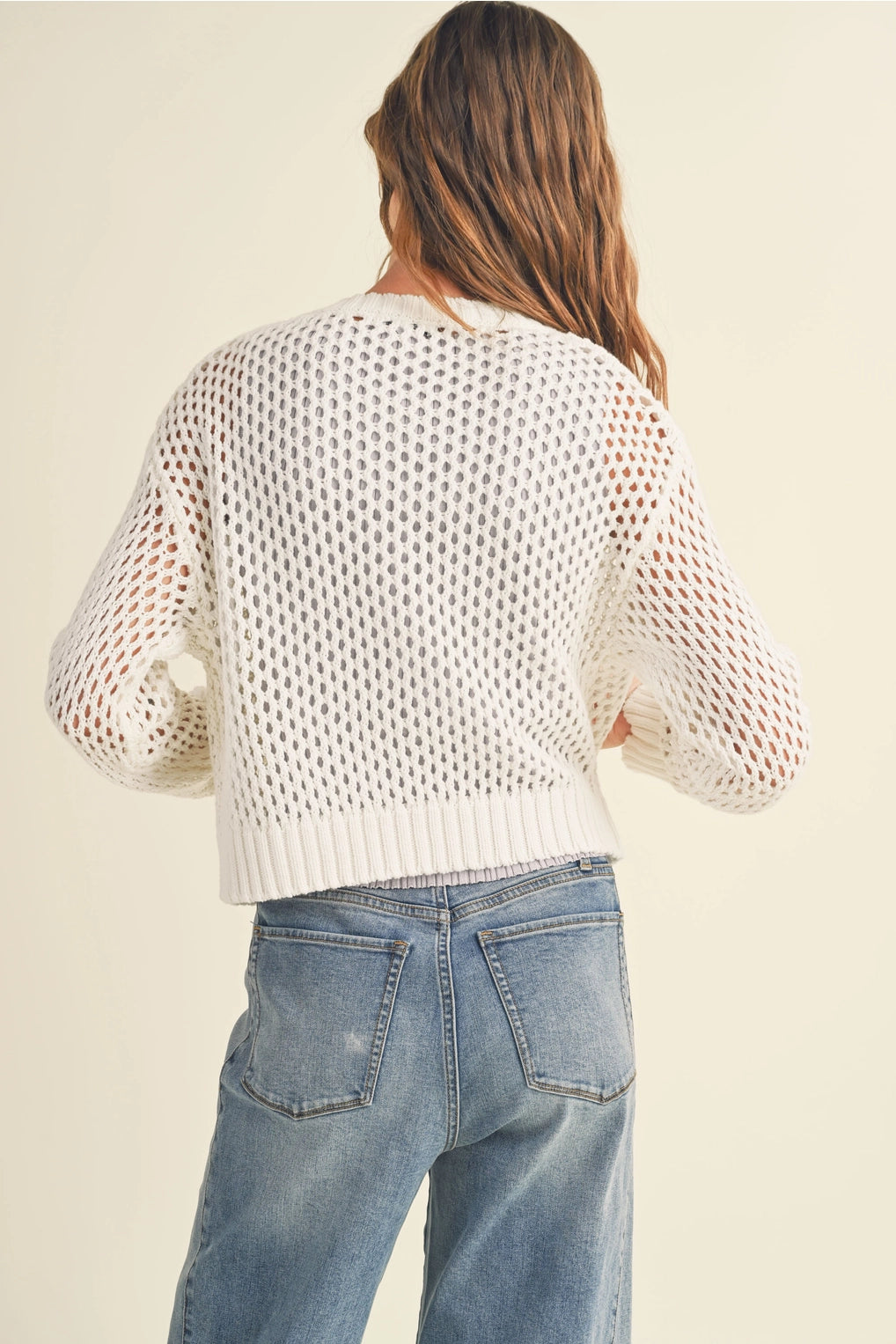 Crochet Knitted Buttondown Cardigan