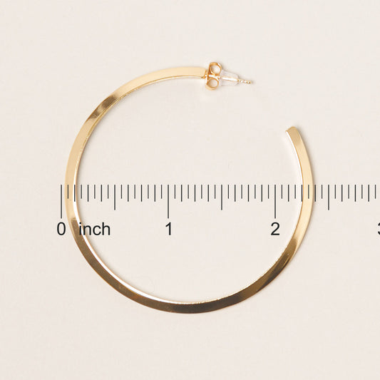 ML-14K Gold Dipped Post Hoop Earrings