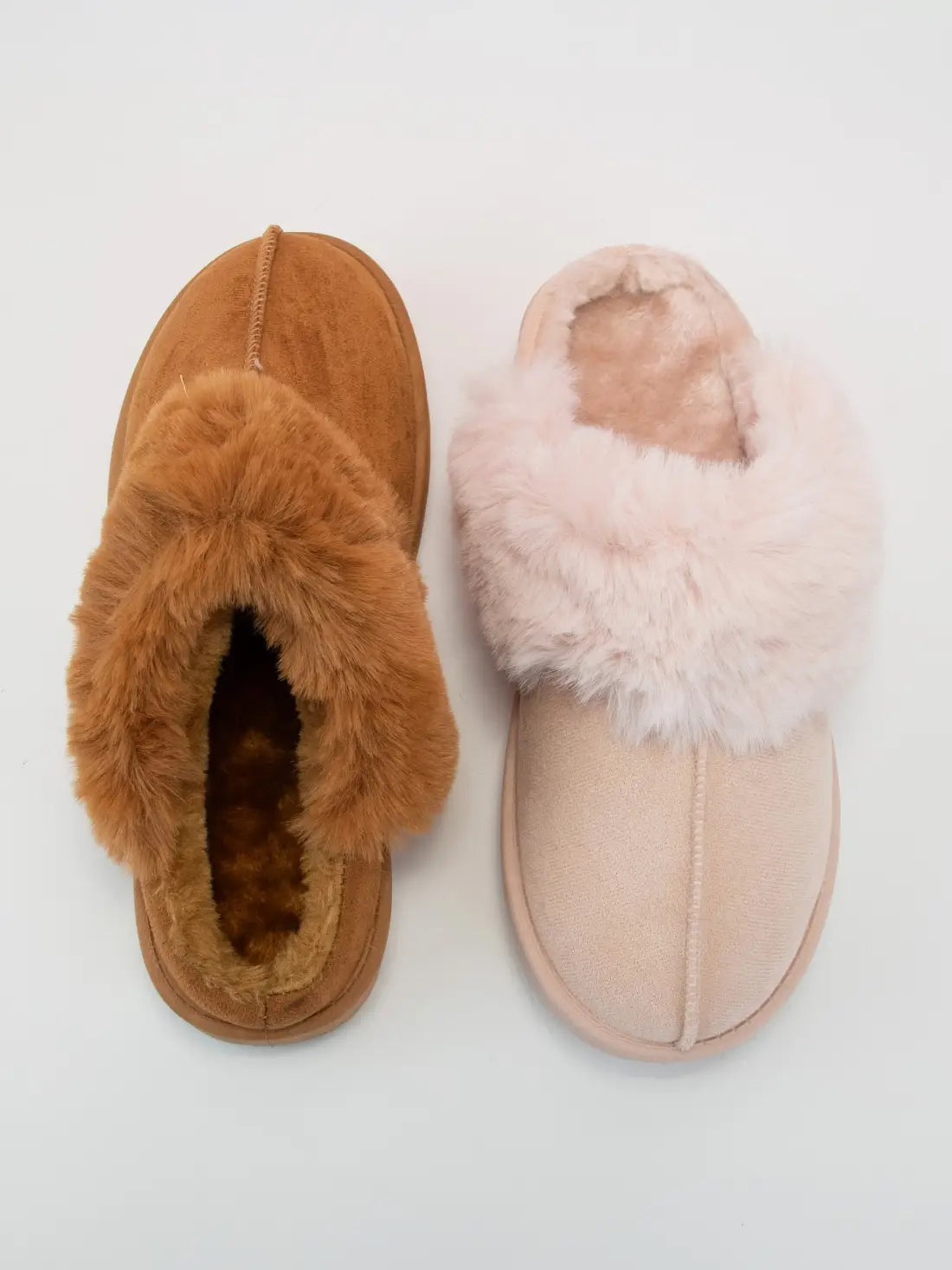 Cozy Fur Lined Slip On Clog Slippers