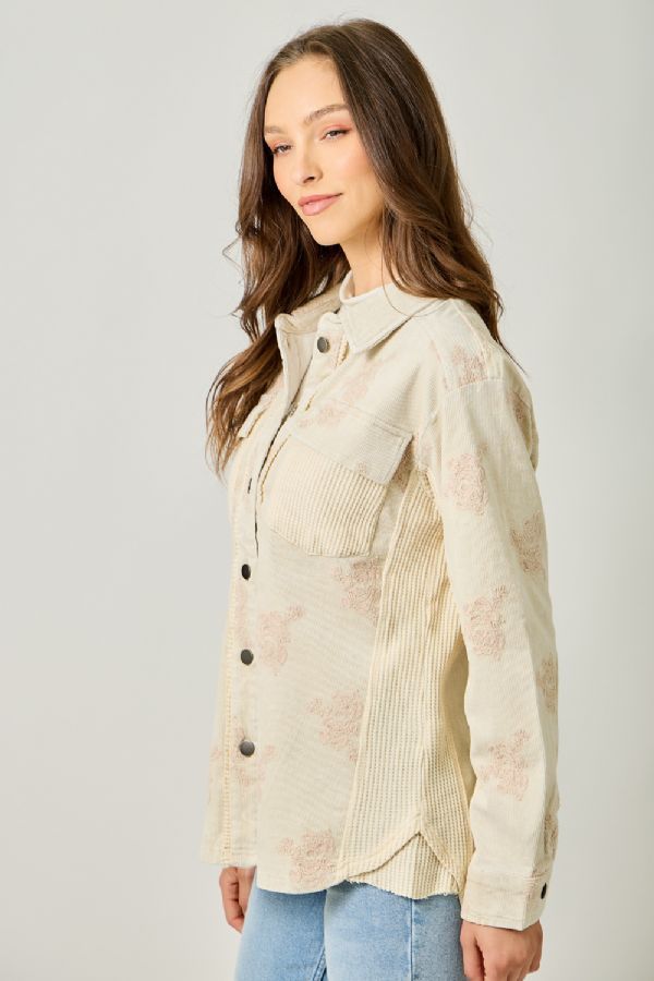 Washed Corduroy Embroidery Jacket