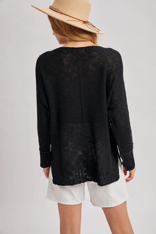 Reverse Seam Loose Fit Sweater