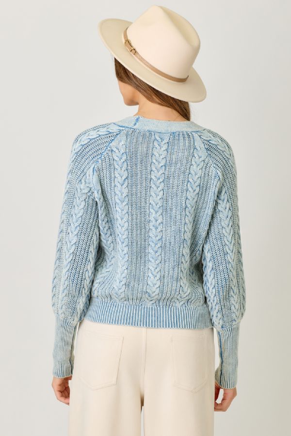Mixed Weaving Sweater Cardigan