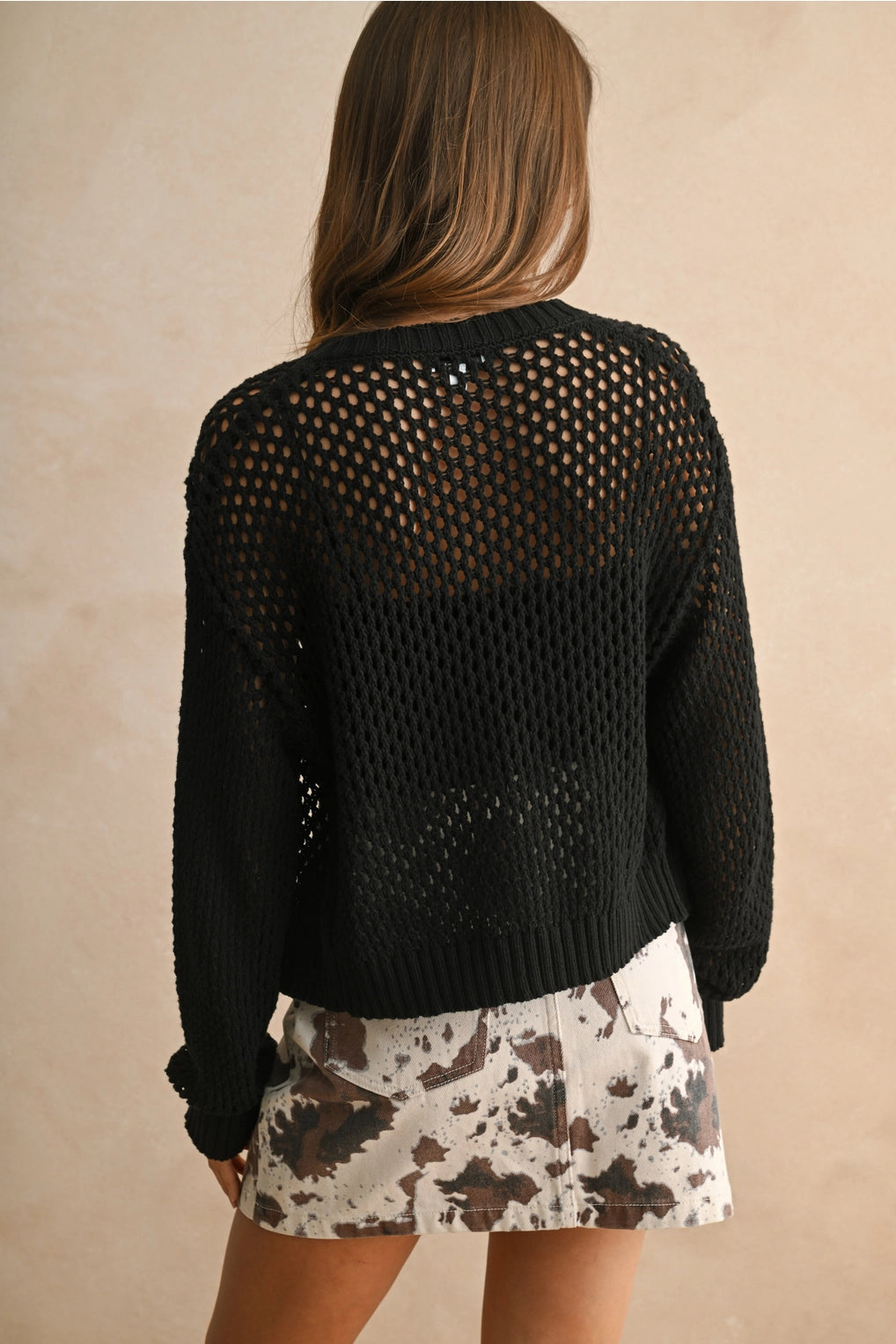 Crochet Knitted Buttondown Cardigan