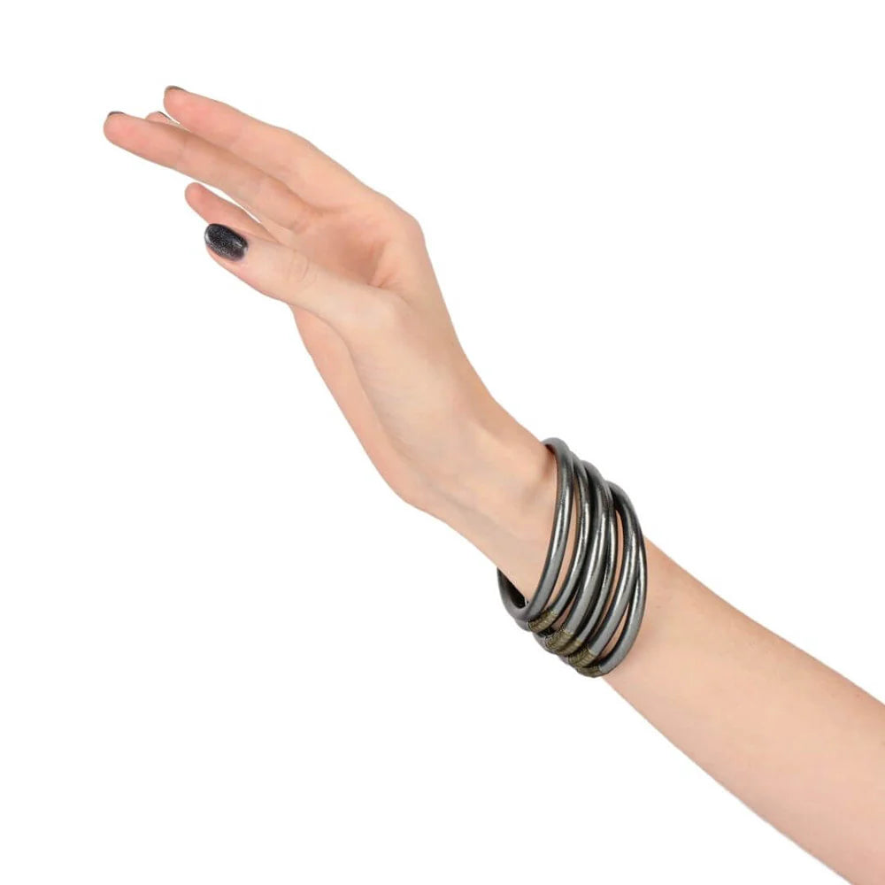 Graphite Bangles (Serenity Prayer) - Set of 6