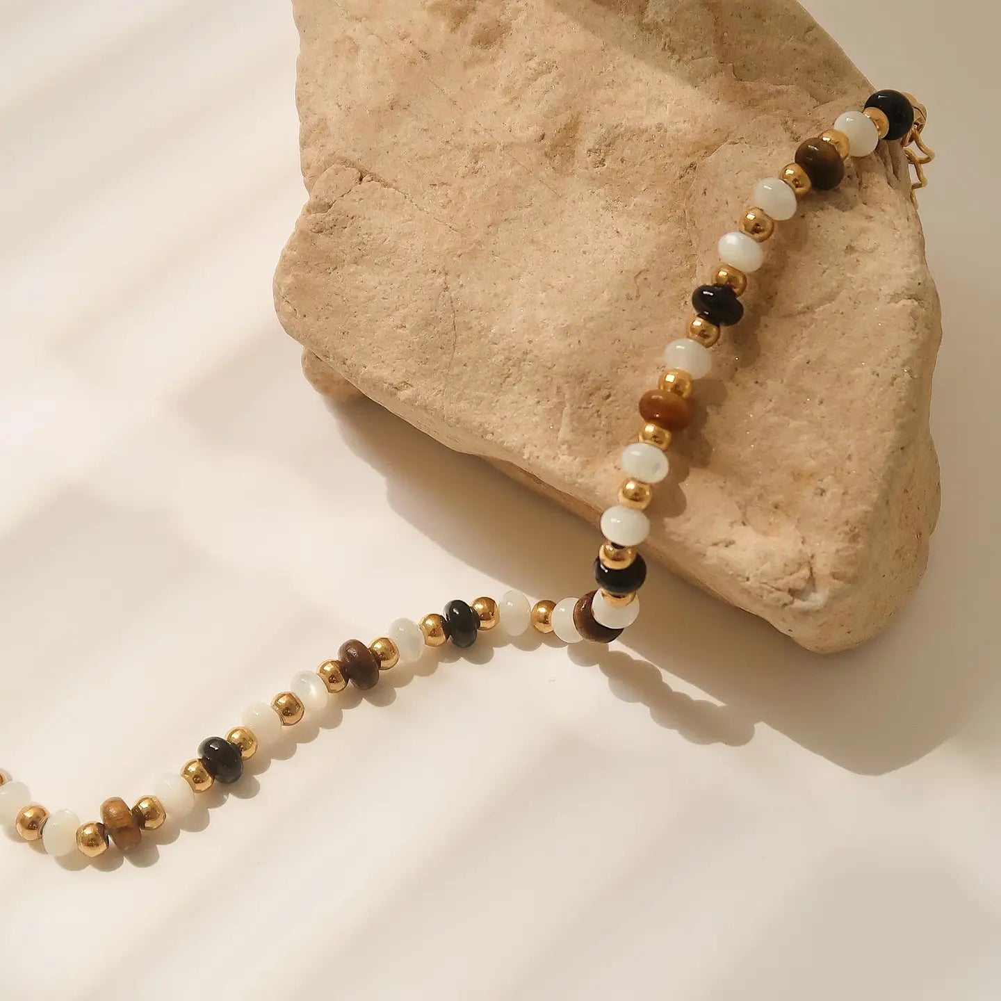 Arrow 18K Gold Non-Tarnish Boho Beaded Necklace