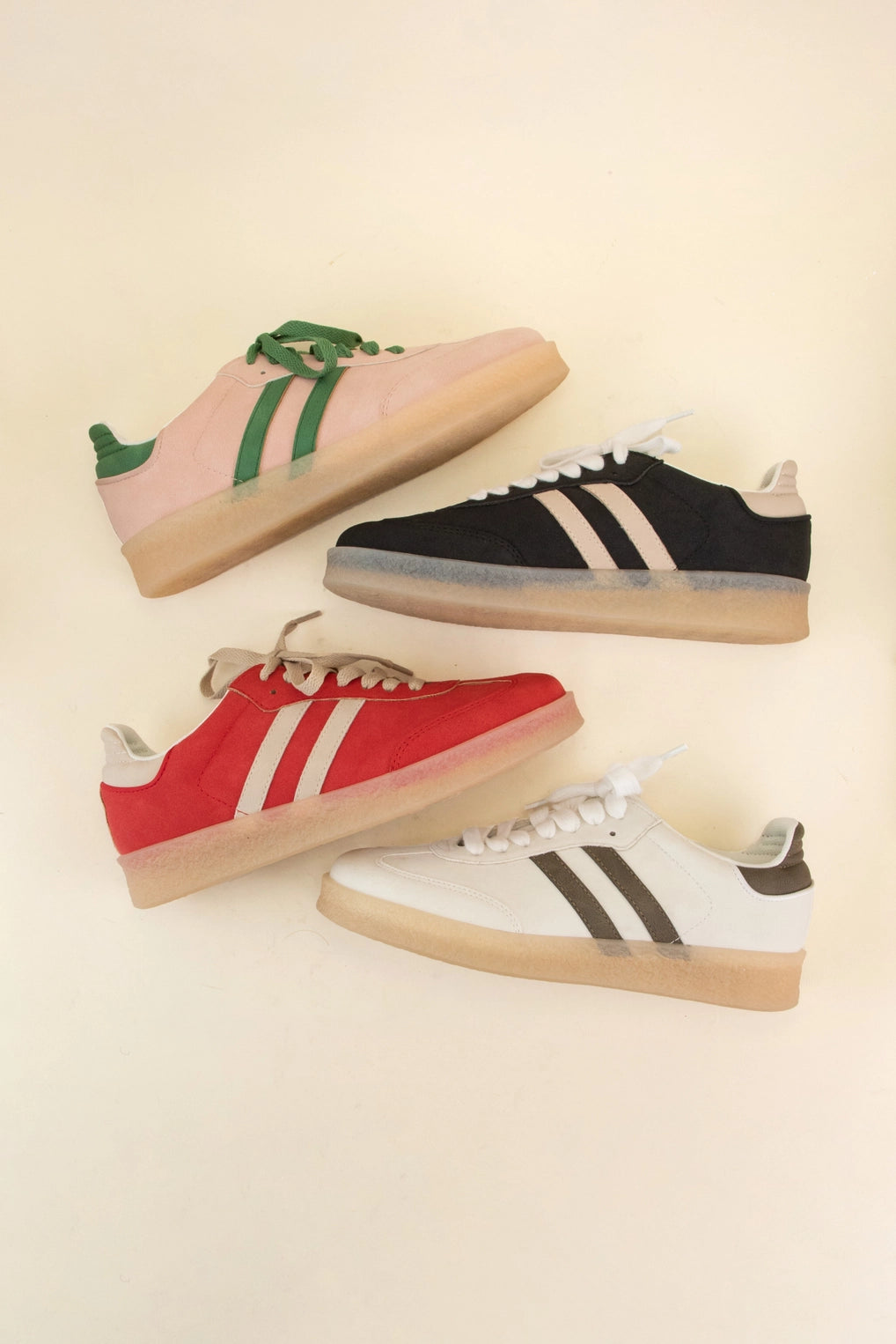 Christi Black Double Stripe Design Sneakers