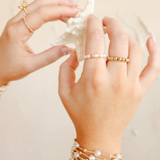 Jamie Pearl Ring in Gold