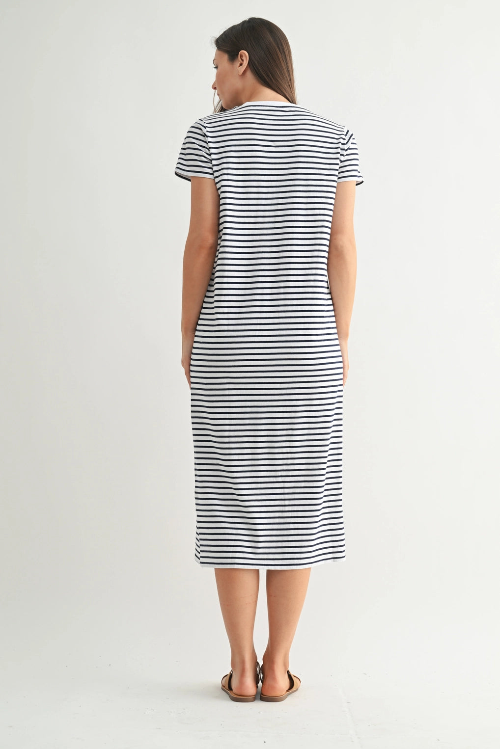 Coastal Cotton Striped Tee Dress