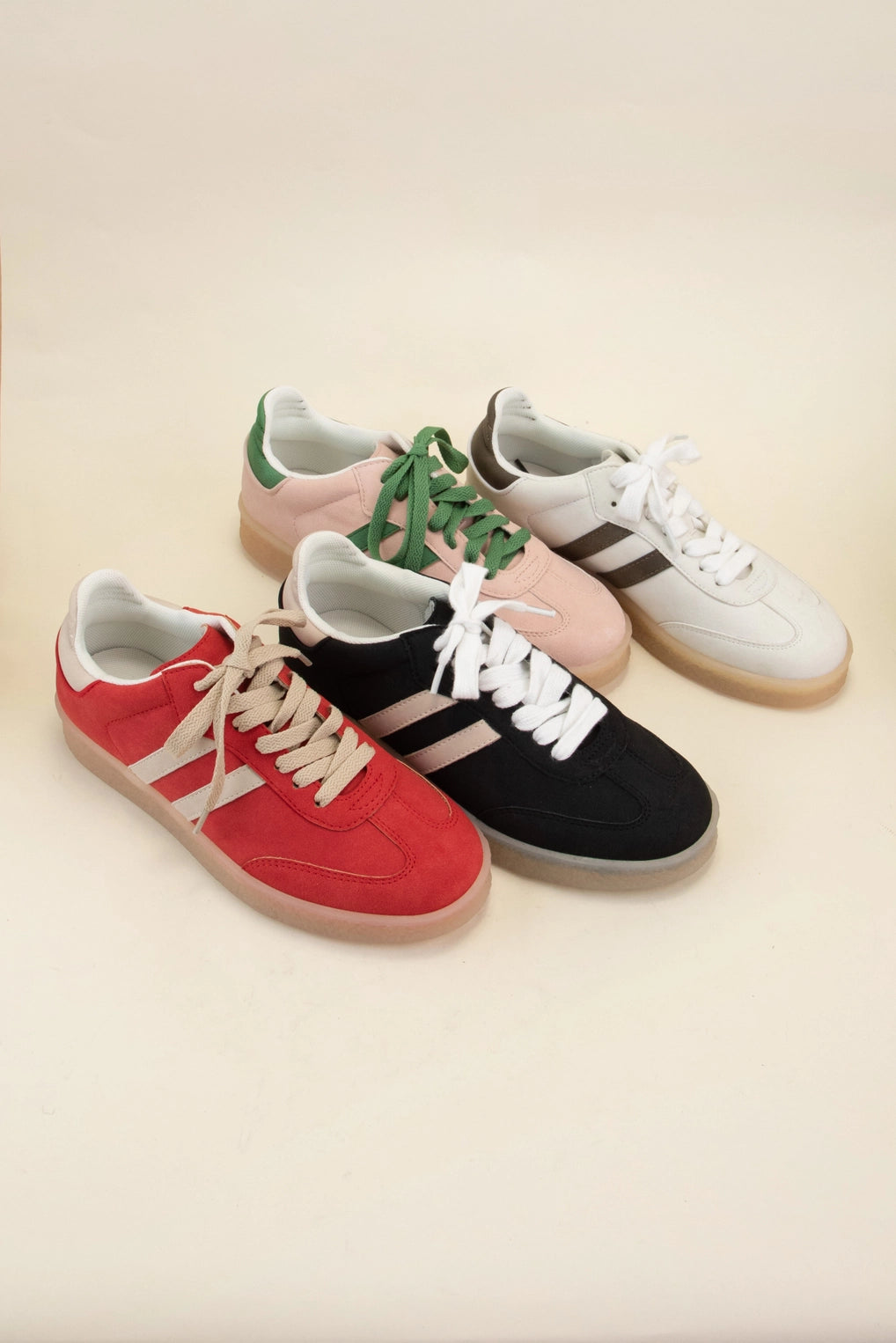 Christi Black Double Stripe Design Sneakers