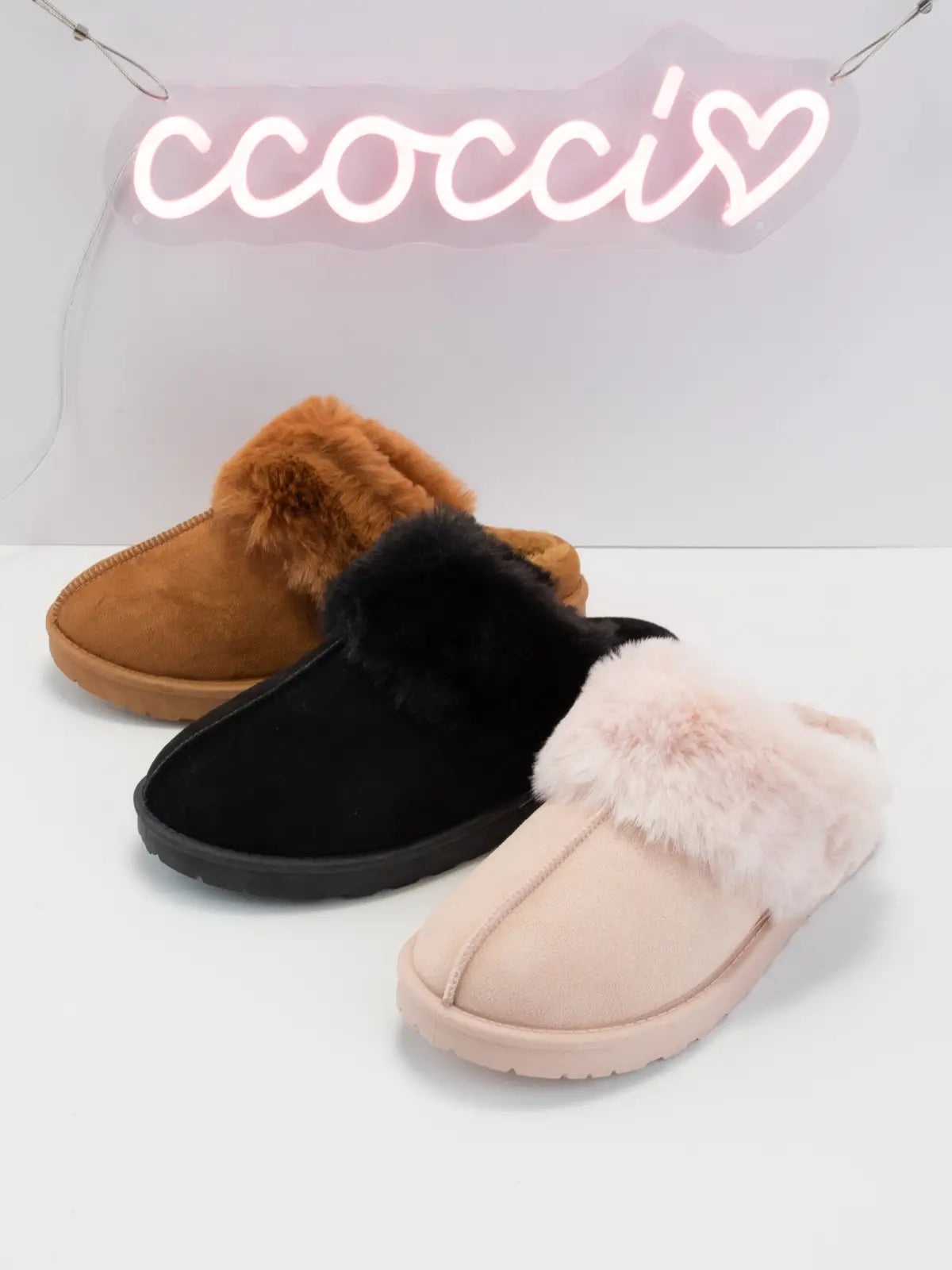 Cozy Fur Lined Slip On Clog Slippers