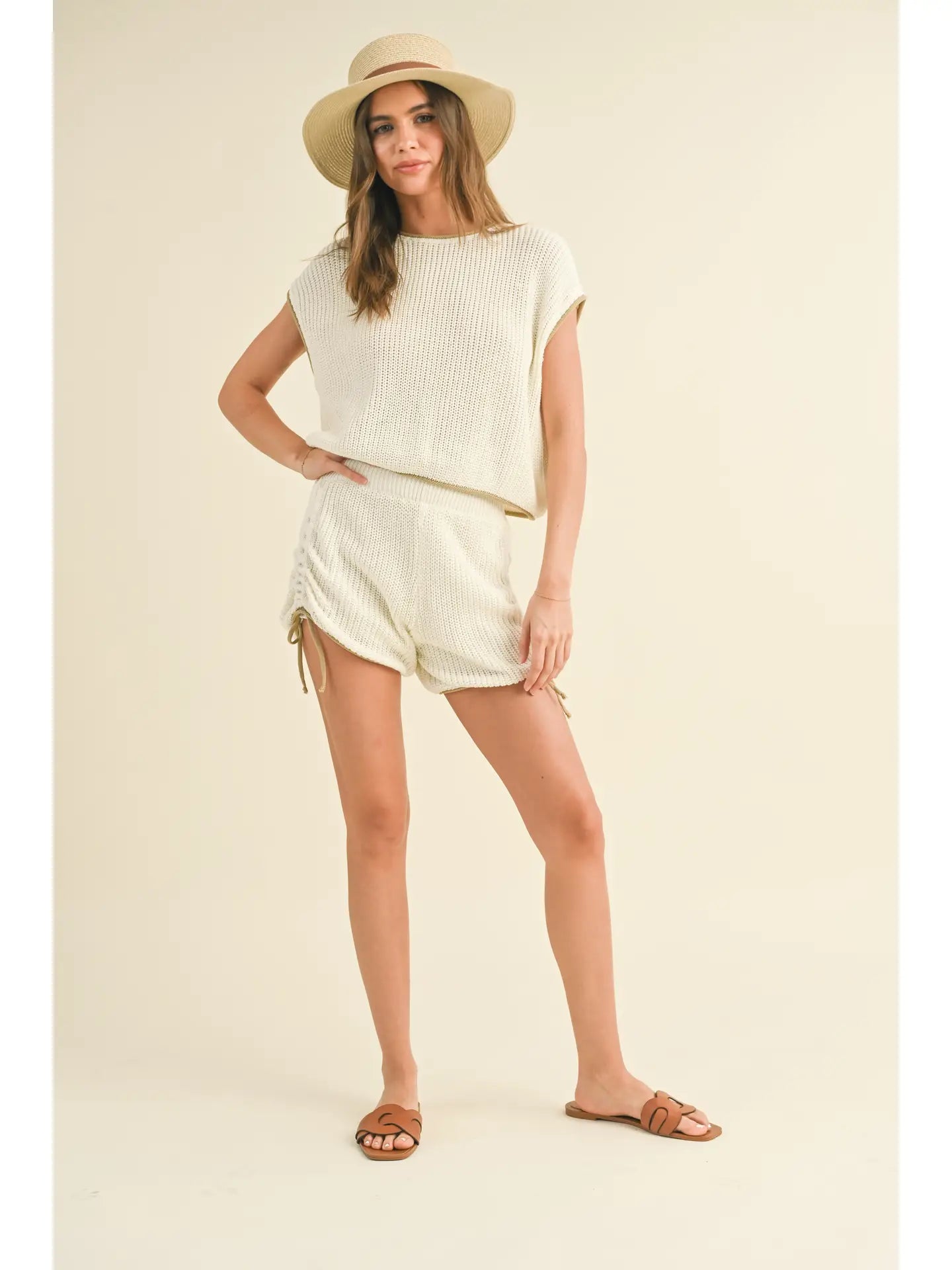 Contrasted Detail Knitted Top