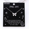 Gold Dipped Ribbon Bow Pave Cz Necklace