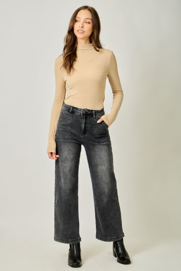 Washed Denim Trouser