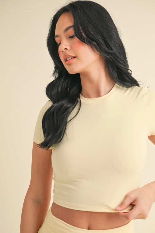 Soft Knit Jersey Crewneck Tee