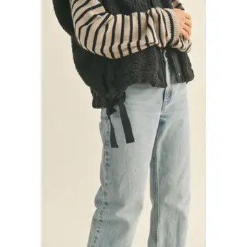 Teddy Fabric Utility Vest Jacket