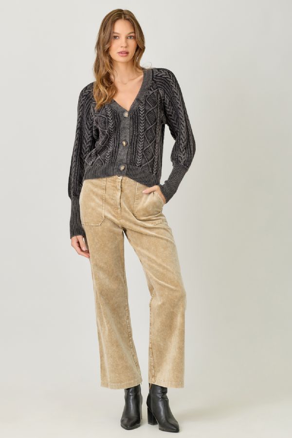 Mixed Weaving Sweater Cardigan