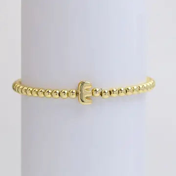 Initial Monogram Bubble Stretch Bead Bracelet