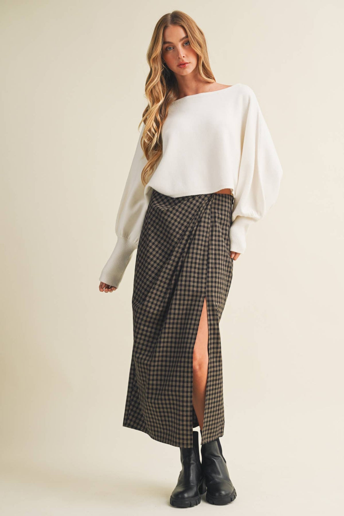 Bateau Neck Dolman Sleeve Pullover