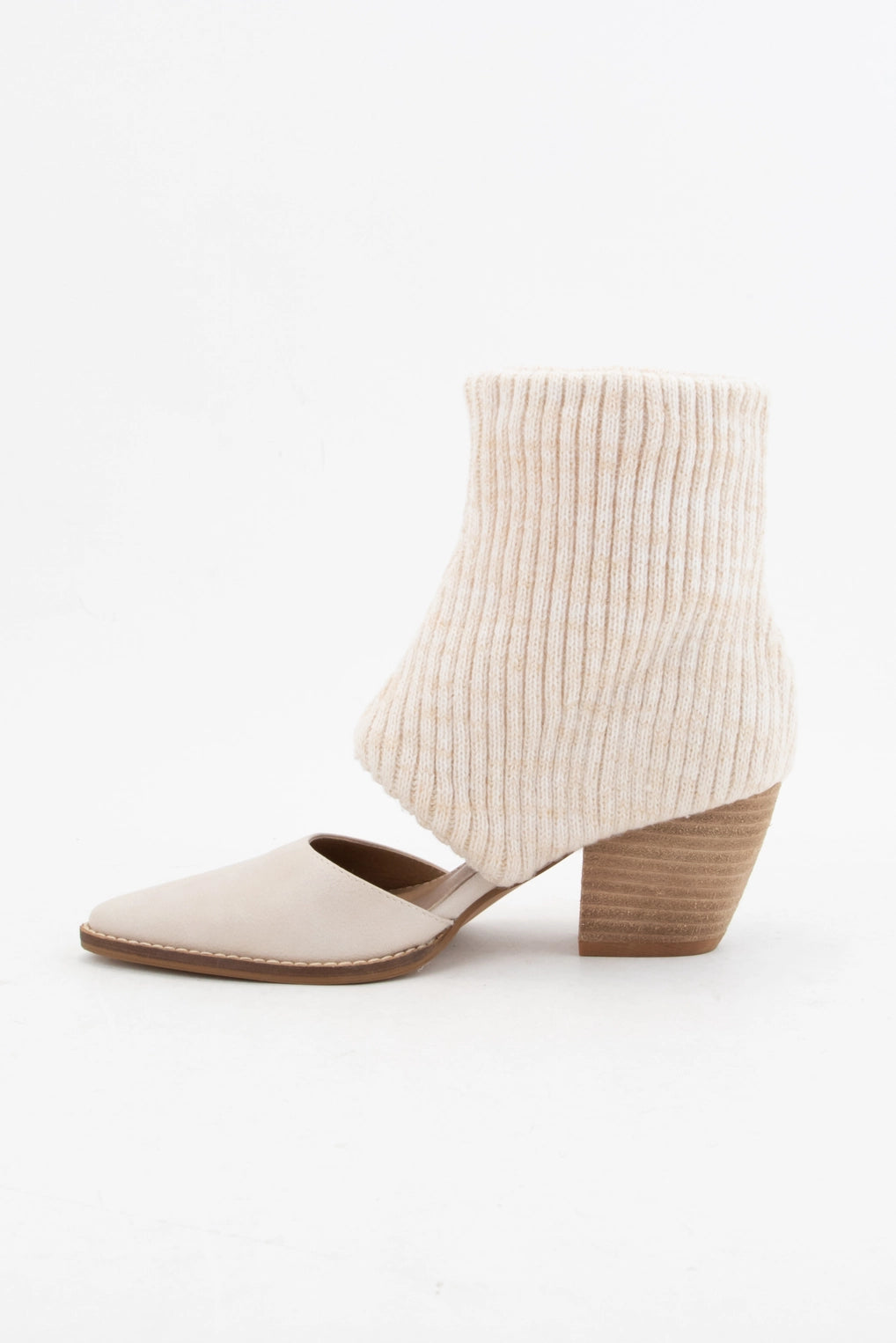 Ballerina Chunky Knit Ankle Cuff Boots