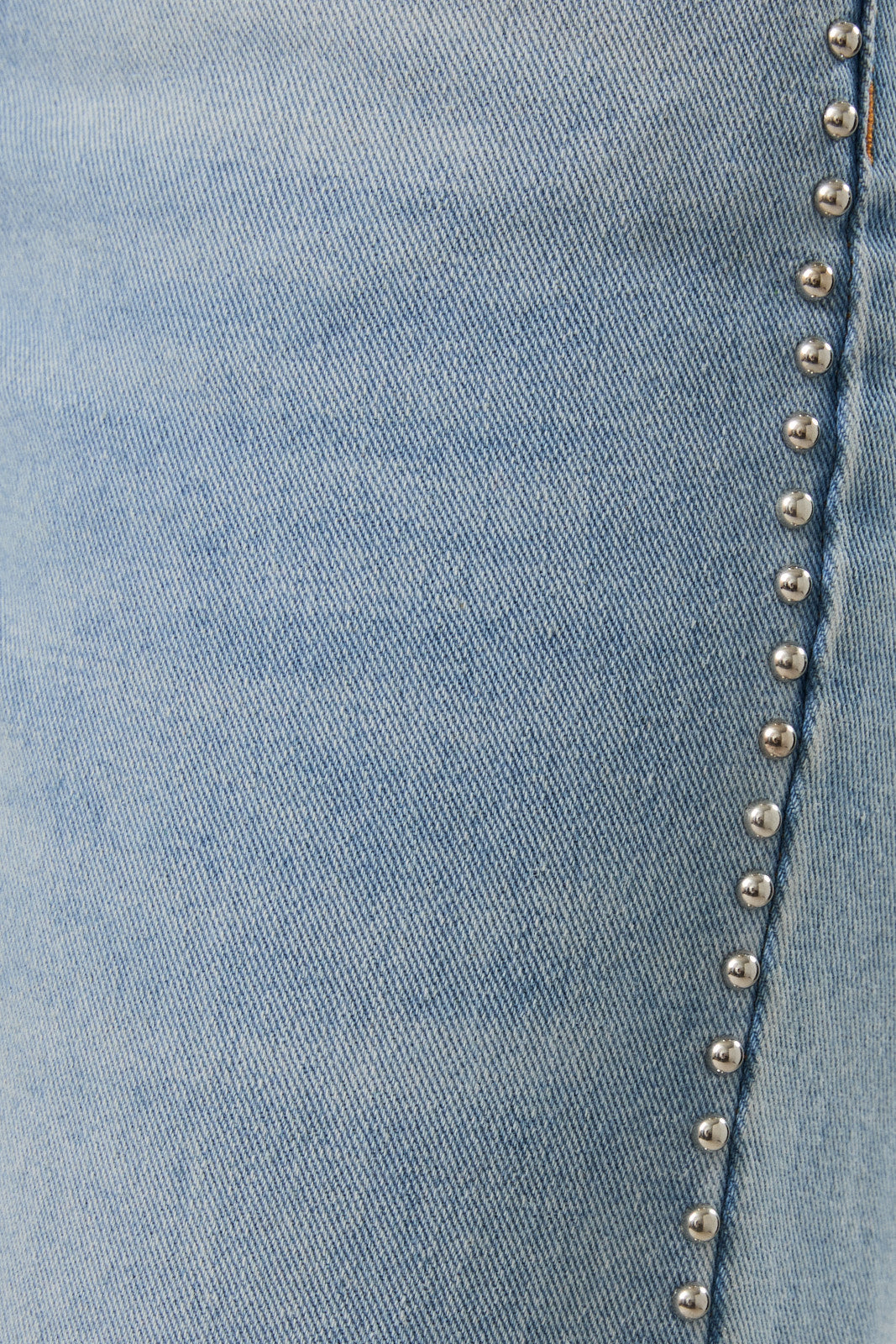 Mid-Rise Denim Pants with Stud Detail