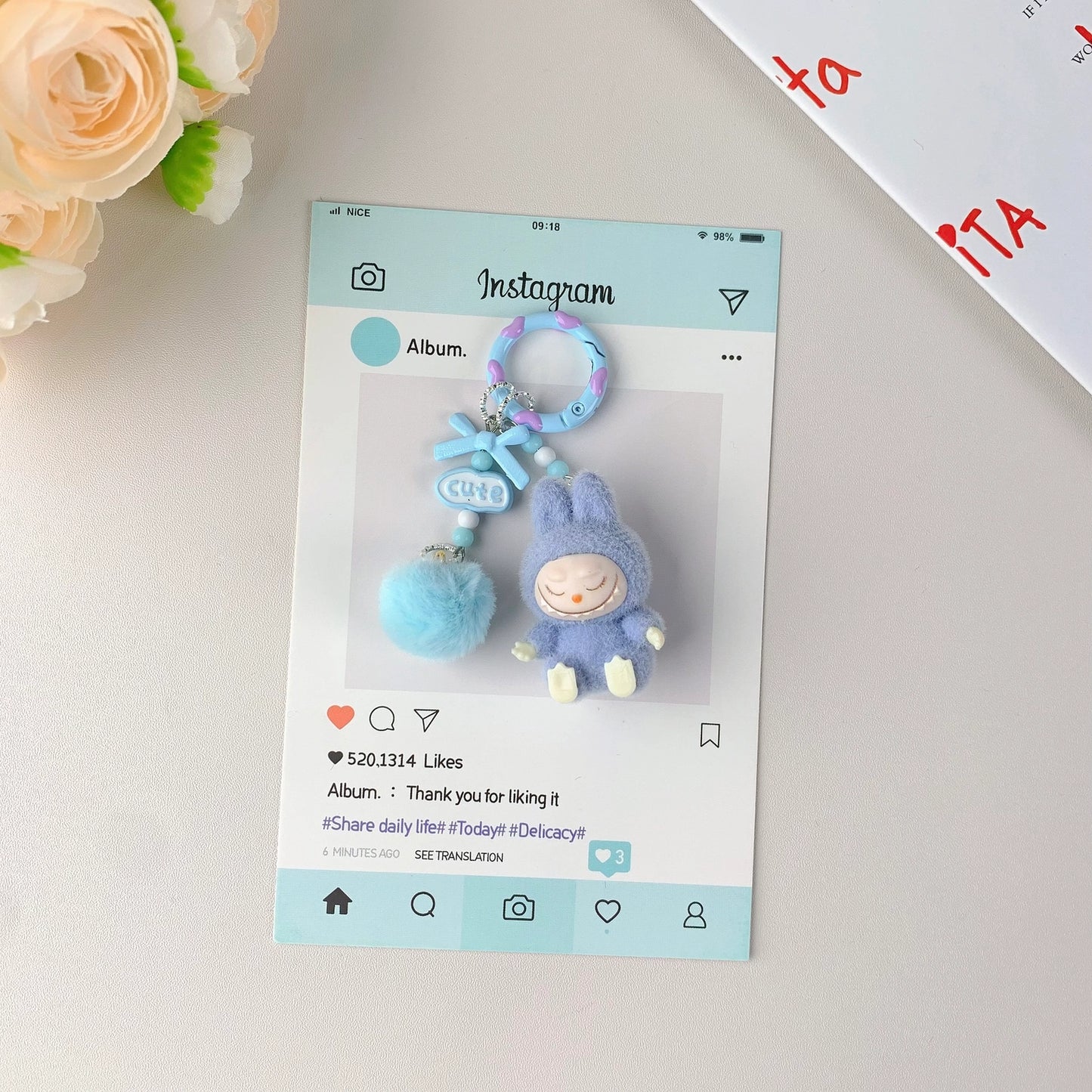 Labubu Keychain Accessory