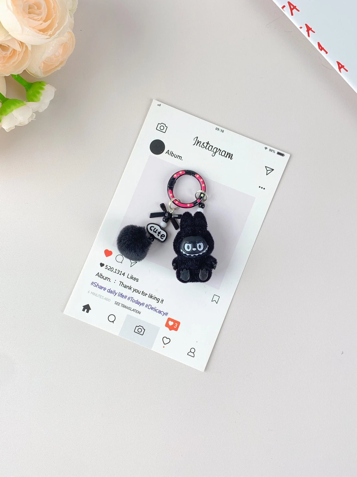 Labubu Keychain Accessory