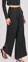 Satin Pleated Pants