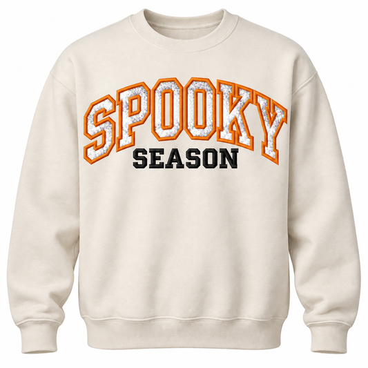 Spooky Season Varsity Appliqué | Custom Halloween Sweatshirt