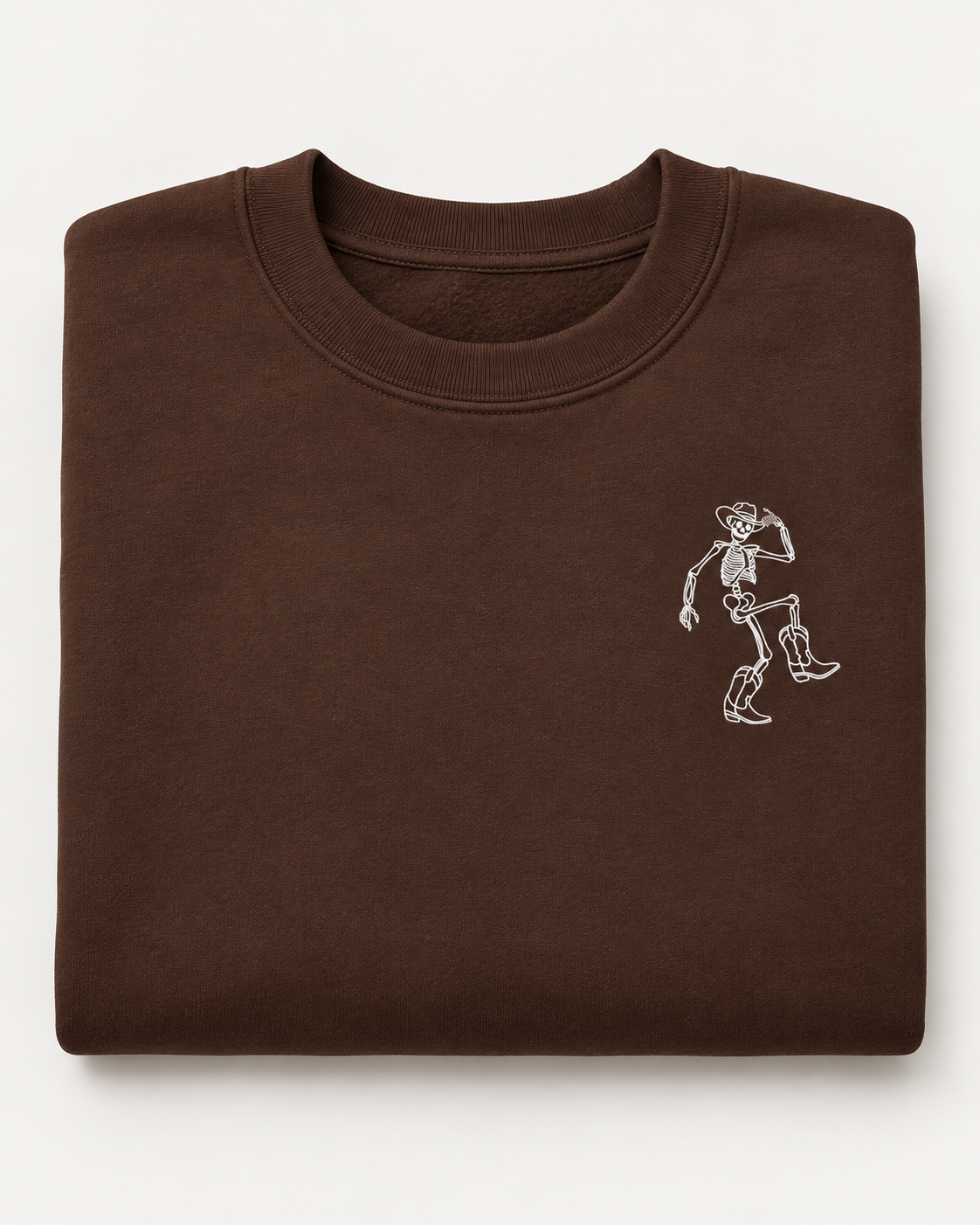 Boot Scootin’ Skeleton Embroidered Crewneck