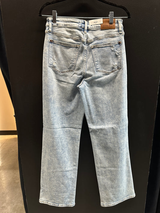 High Waisted Destroy 90's Straight Jeans