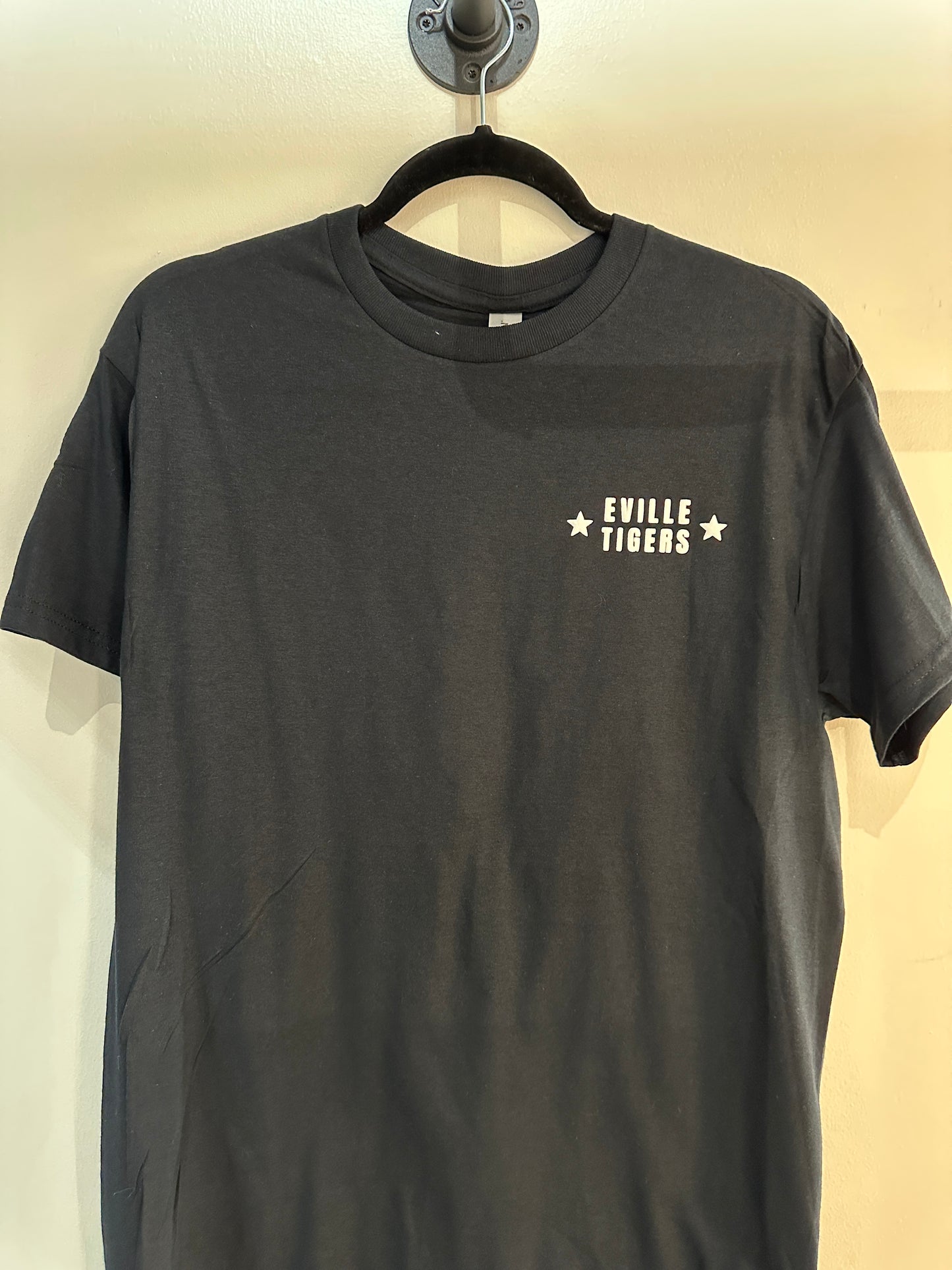 EVILLE TIGERS White on Black Tee