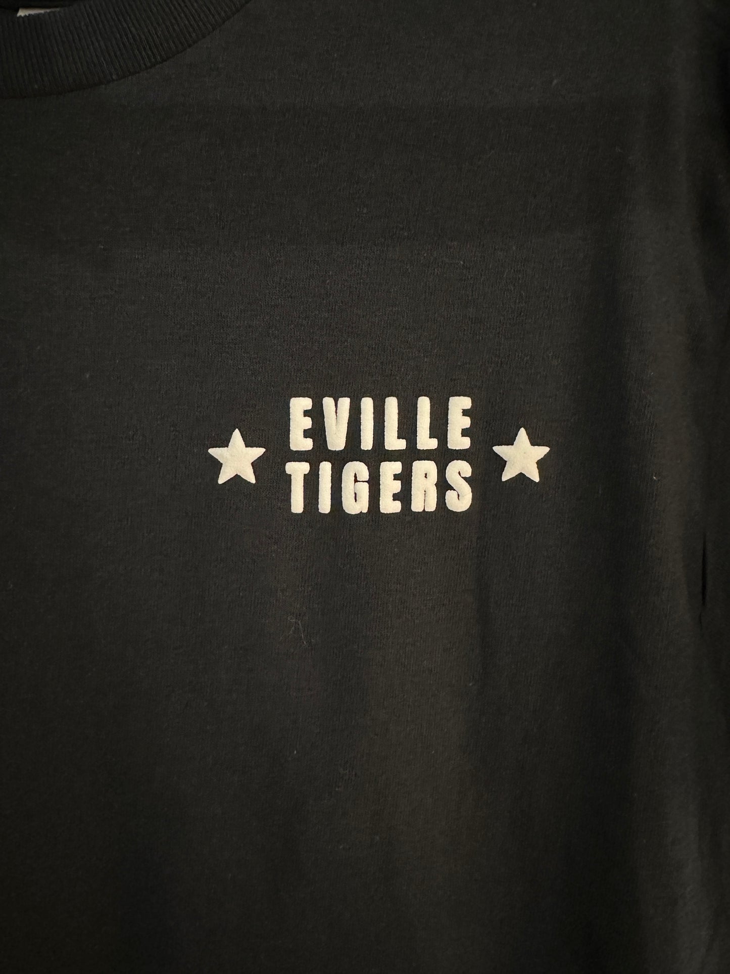EVILLE TIGERS White on Black Tee
