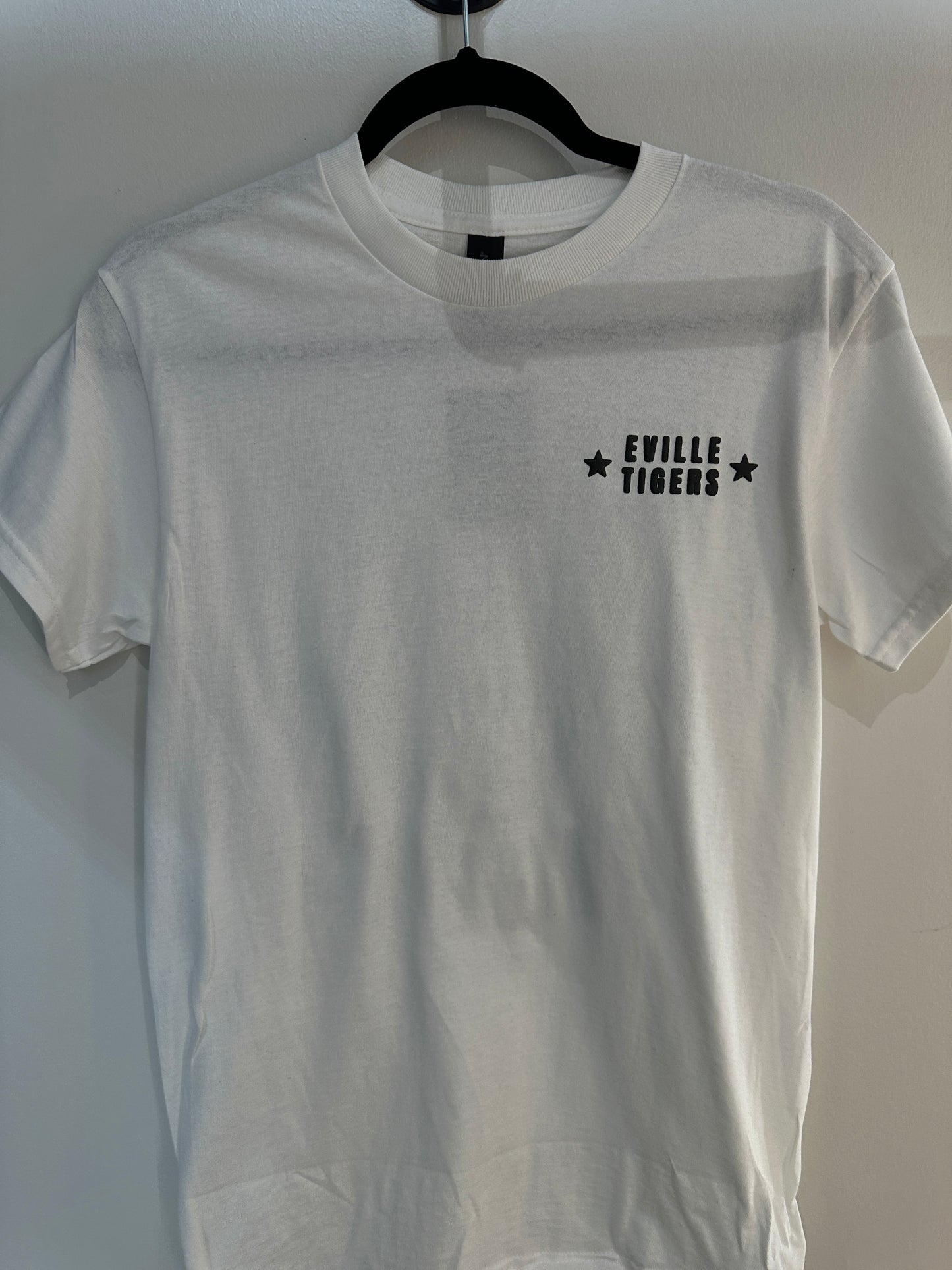 EVILLE TIGERS Black on White Tee