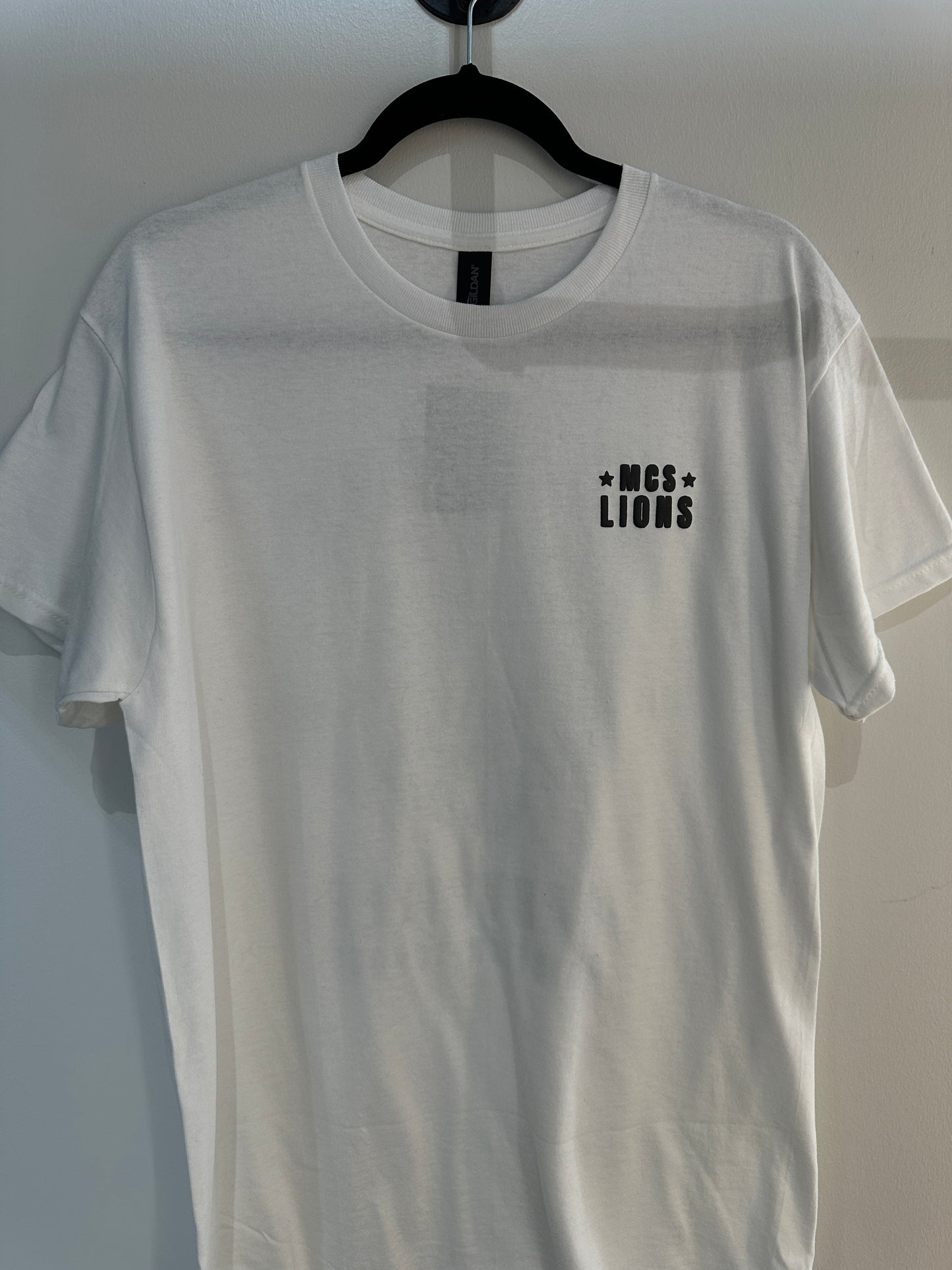MCS LIONS Black on White Tee