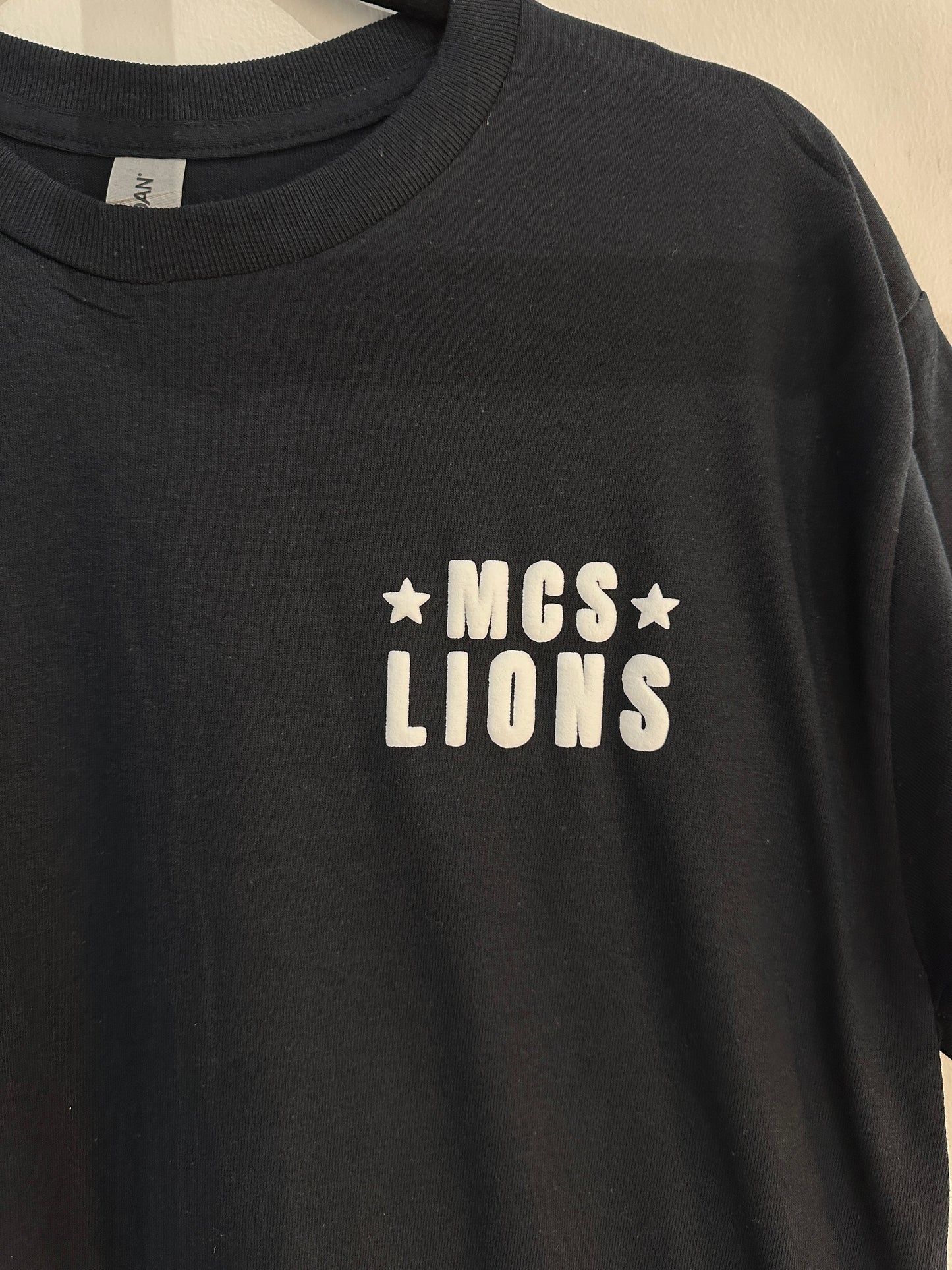 MCS LIONS White on Black Tee