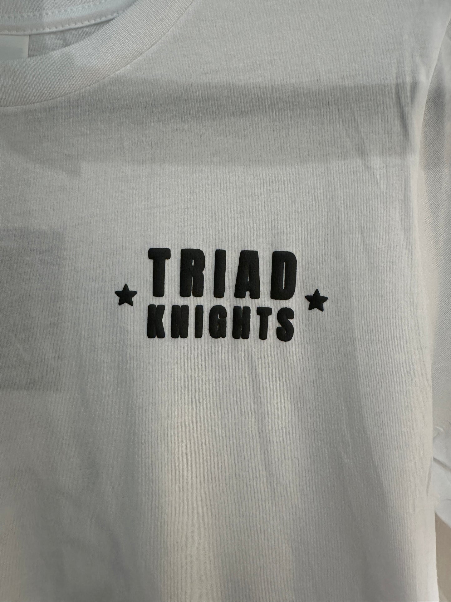 TRIAD KNIGHTS Black on White Tee