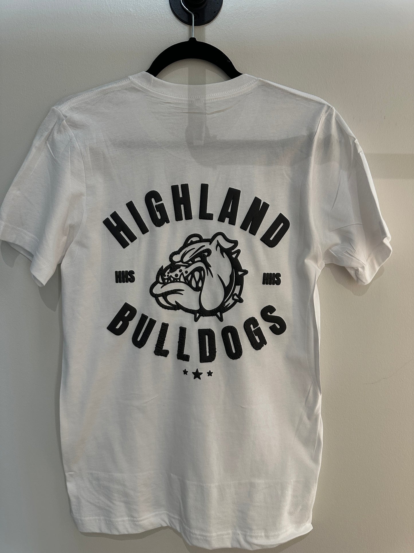 HIGHLAND BULLDOGS Black on White Tee
