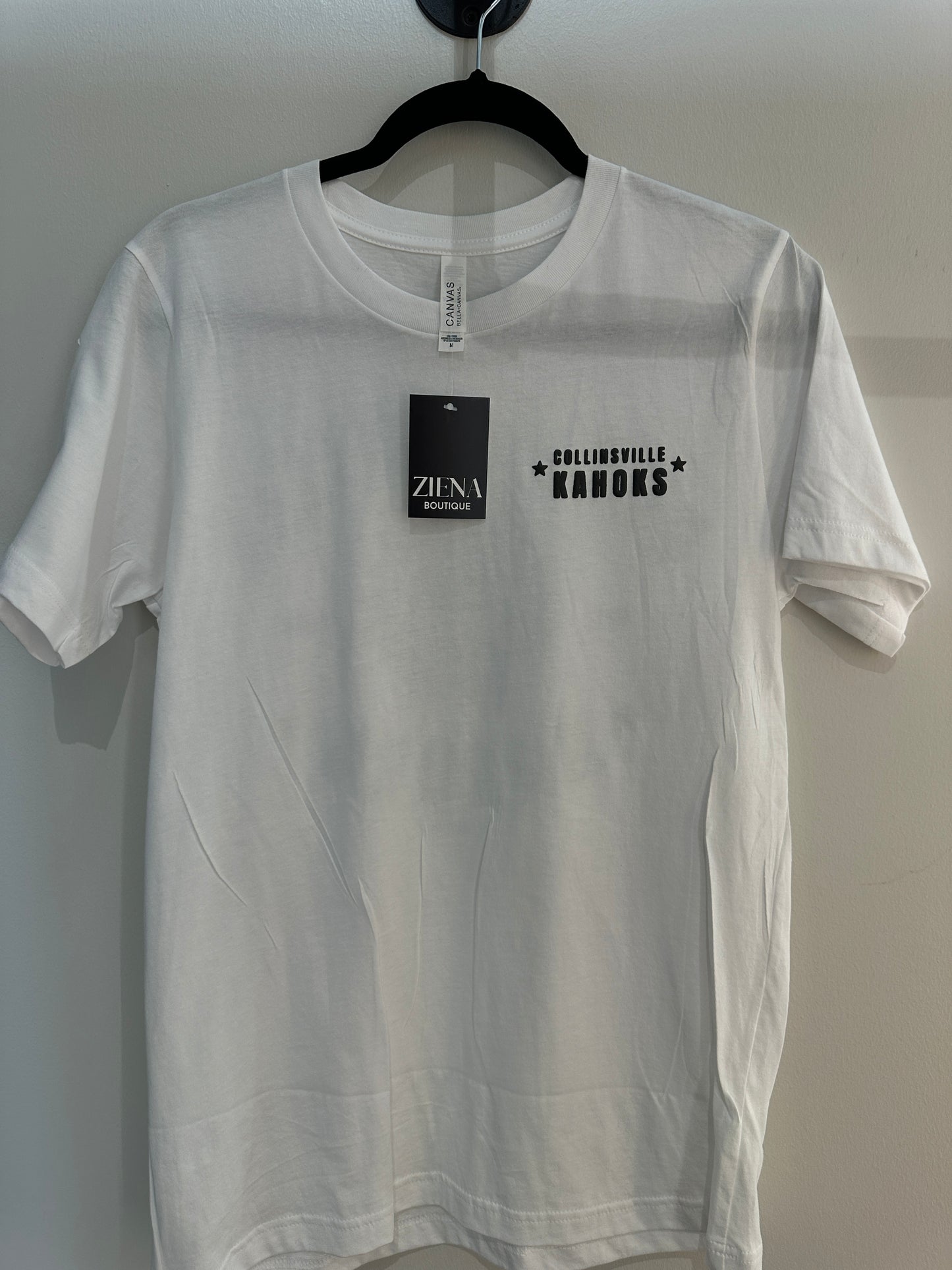 COLLINSVILLE KAHOKS Black on White Tee