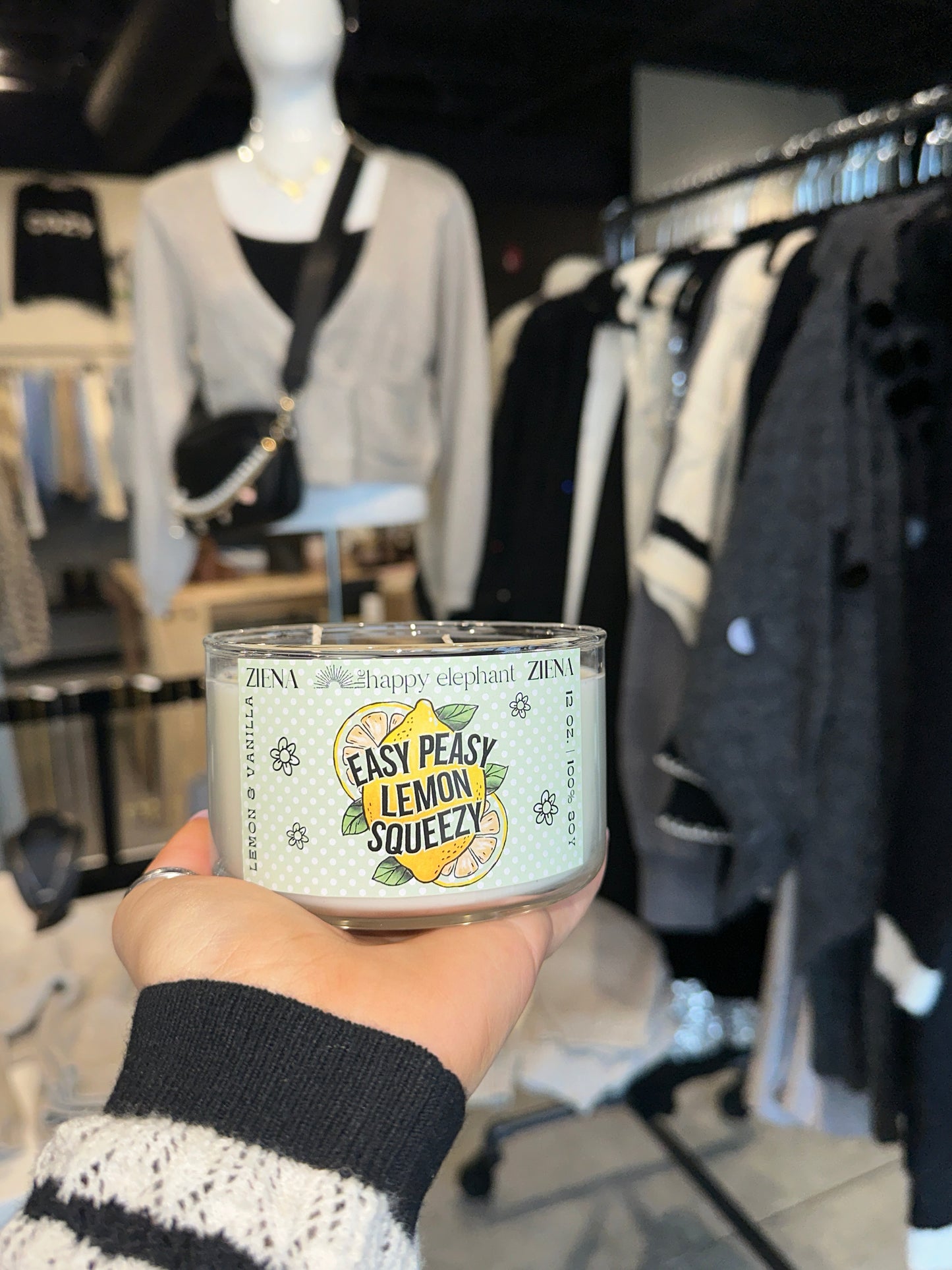 Easy Peasy Lemon Squeezy ZIENA X Happy Elephant Candle