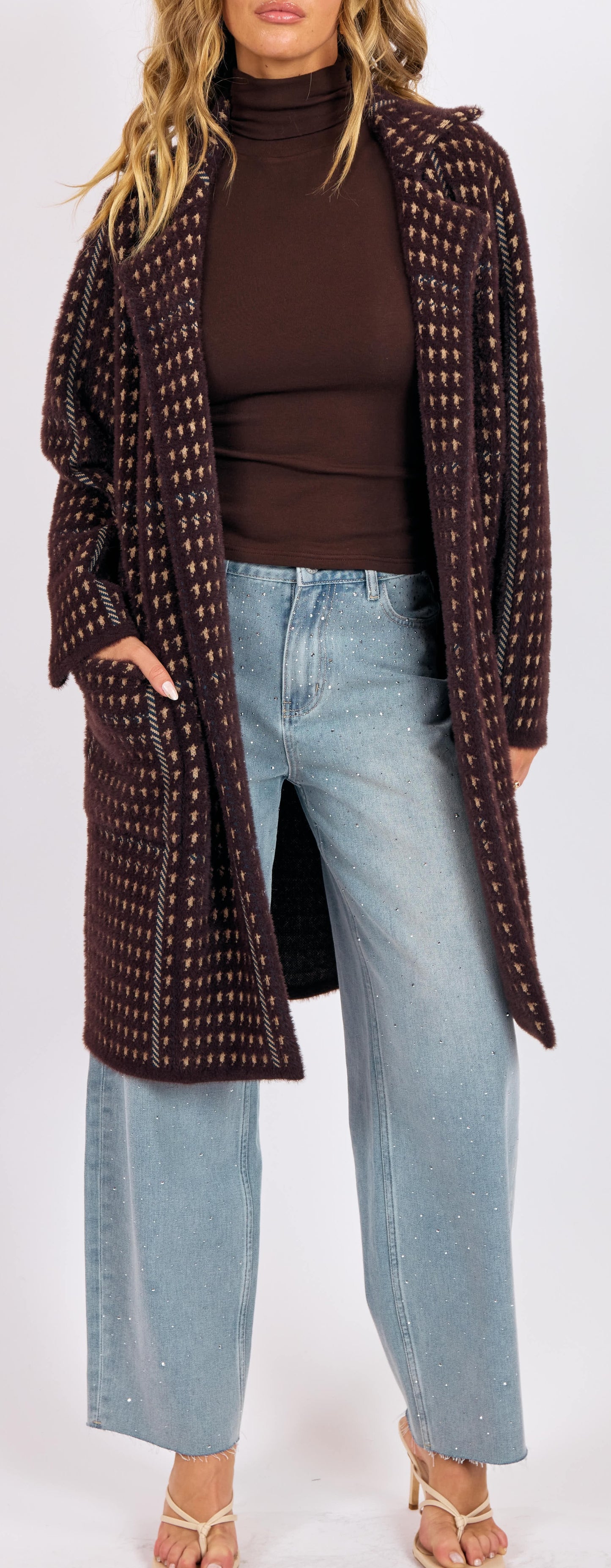 Marceau Houndstooth Coat