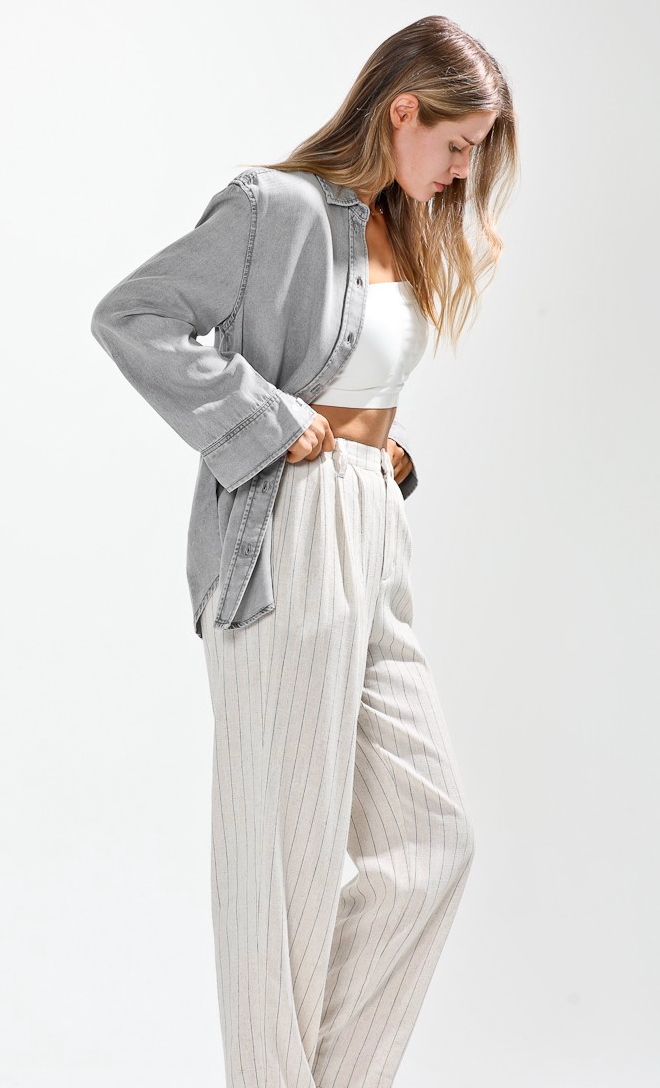 Washed Out Button Down Lyocell Shirts