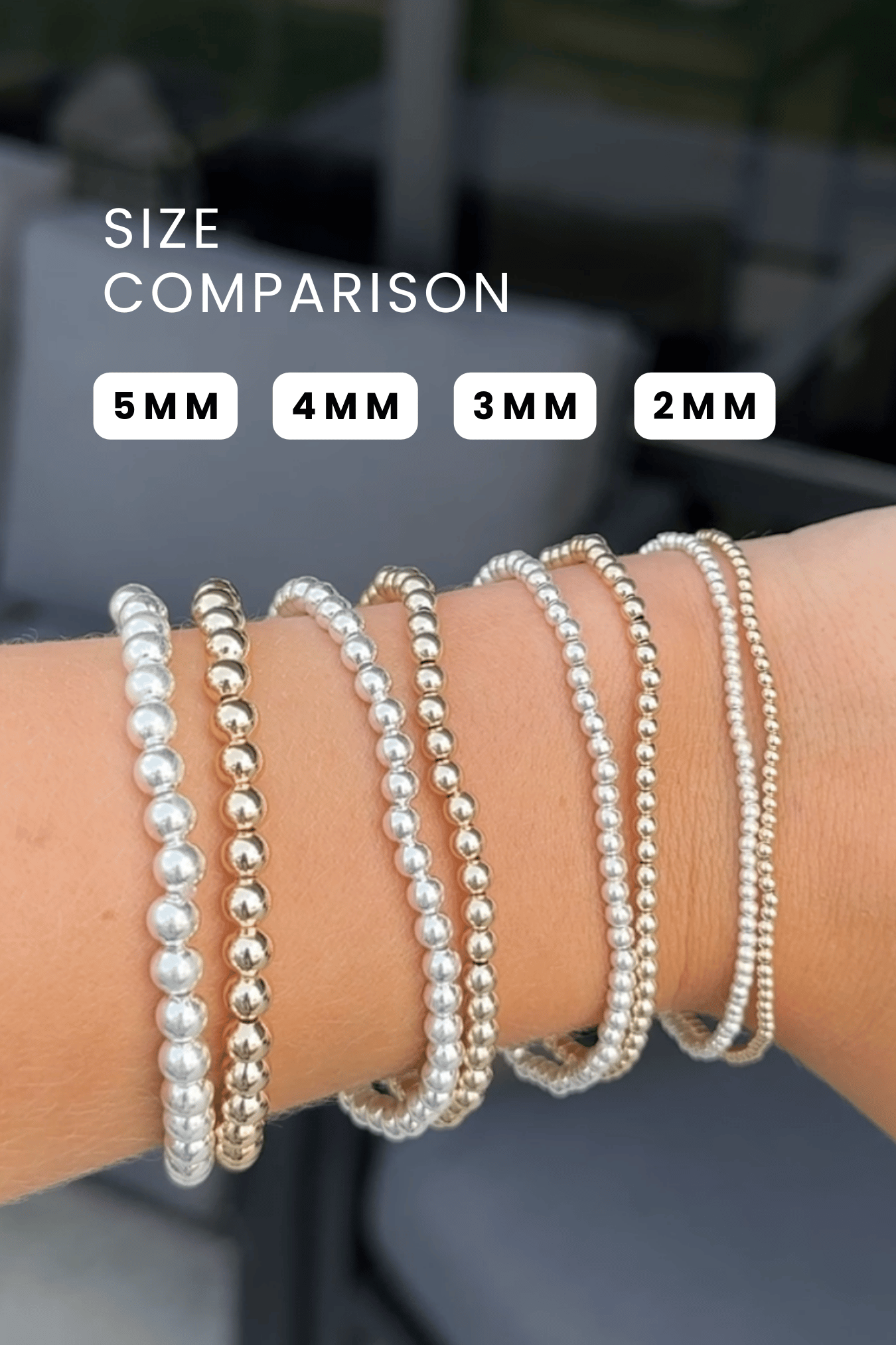 Sterling Silver Classic 2 MM Tarnish Free Stretch Bracelet