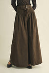 High-Waist Pleated Yoke Palazzo Pant