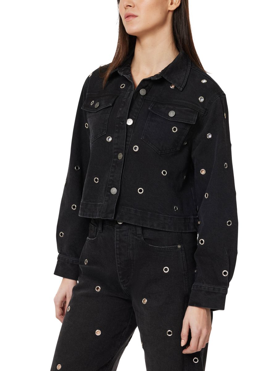 Embellished Cropped Jean Jacket