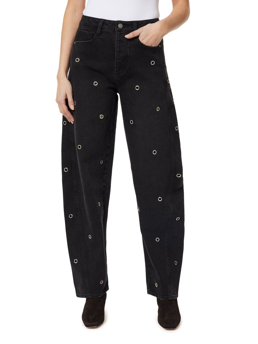 Embellished Barrel Jeans