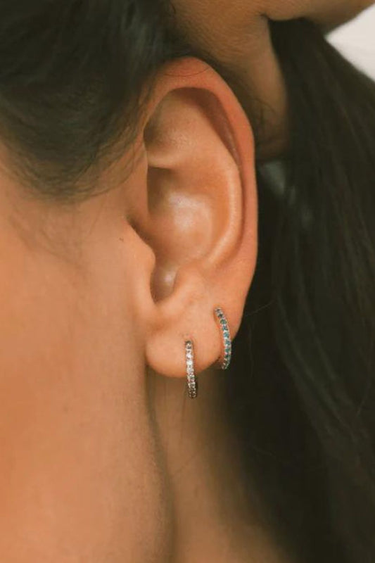 Made by Mary January Birthstone Hoop Earrings