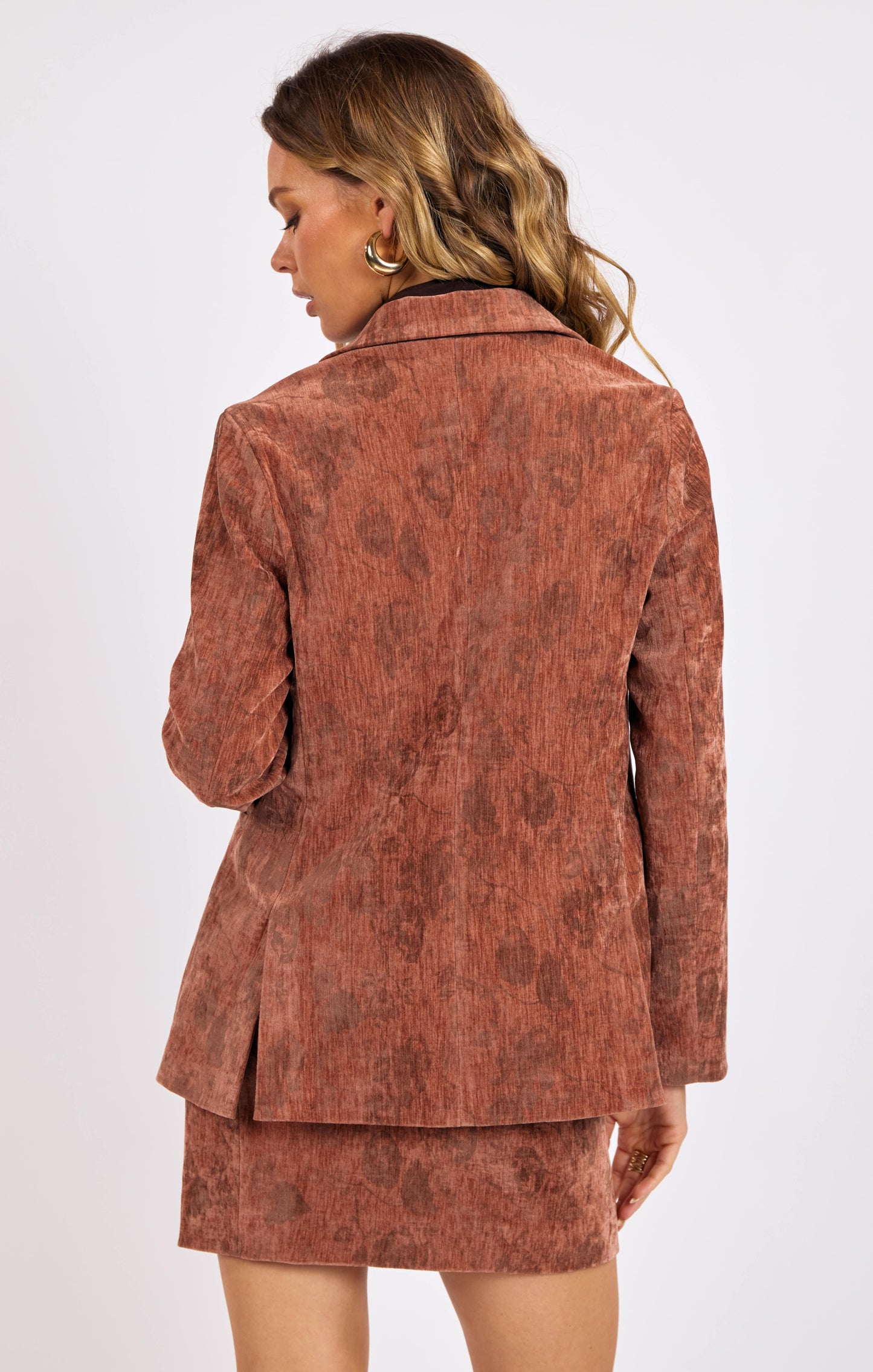 Printed Velvet Blazer