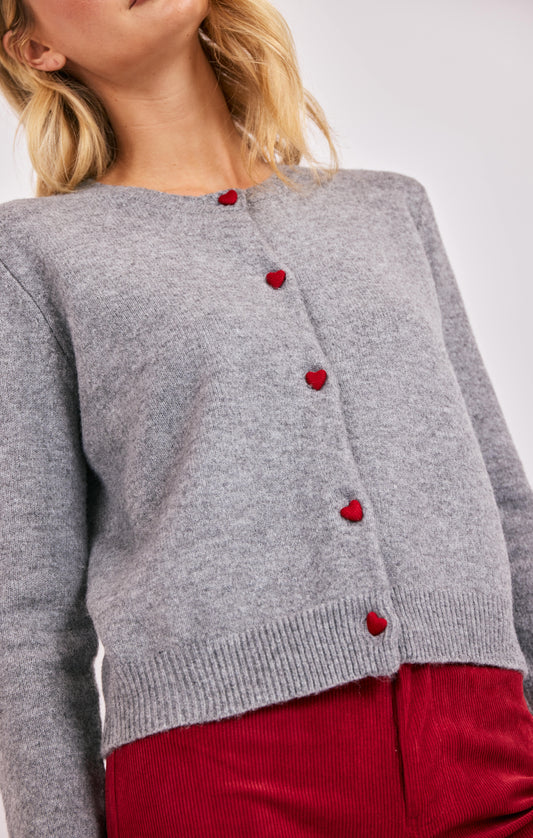 Leighton Heart Button Cardi